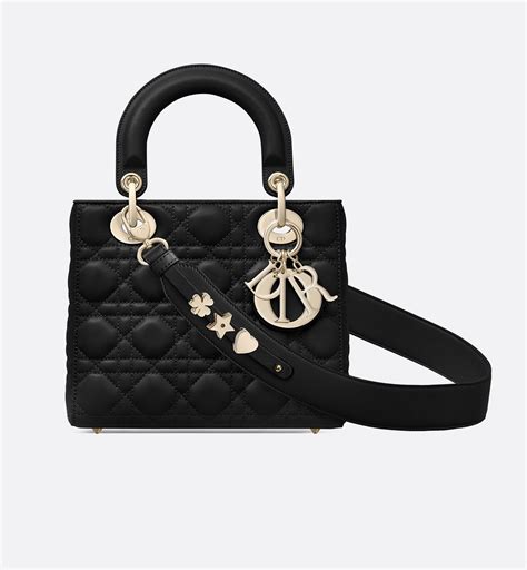 lady dior black lambskin bag